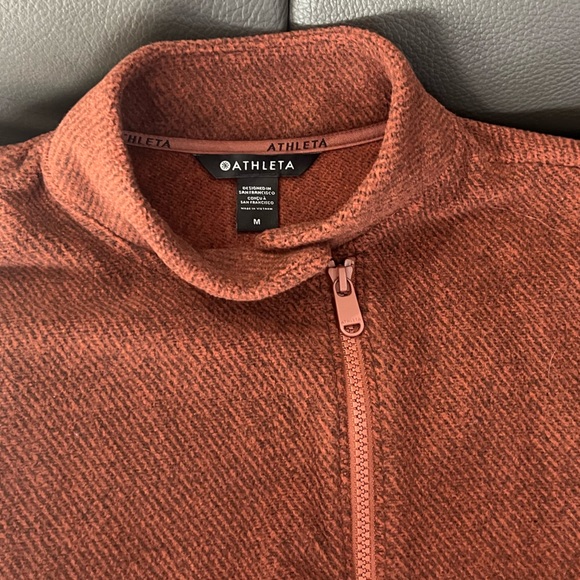 Athleta - Stroll Flece Moto Vest, Brown - Size: Medium - Picture 3 of 9